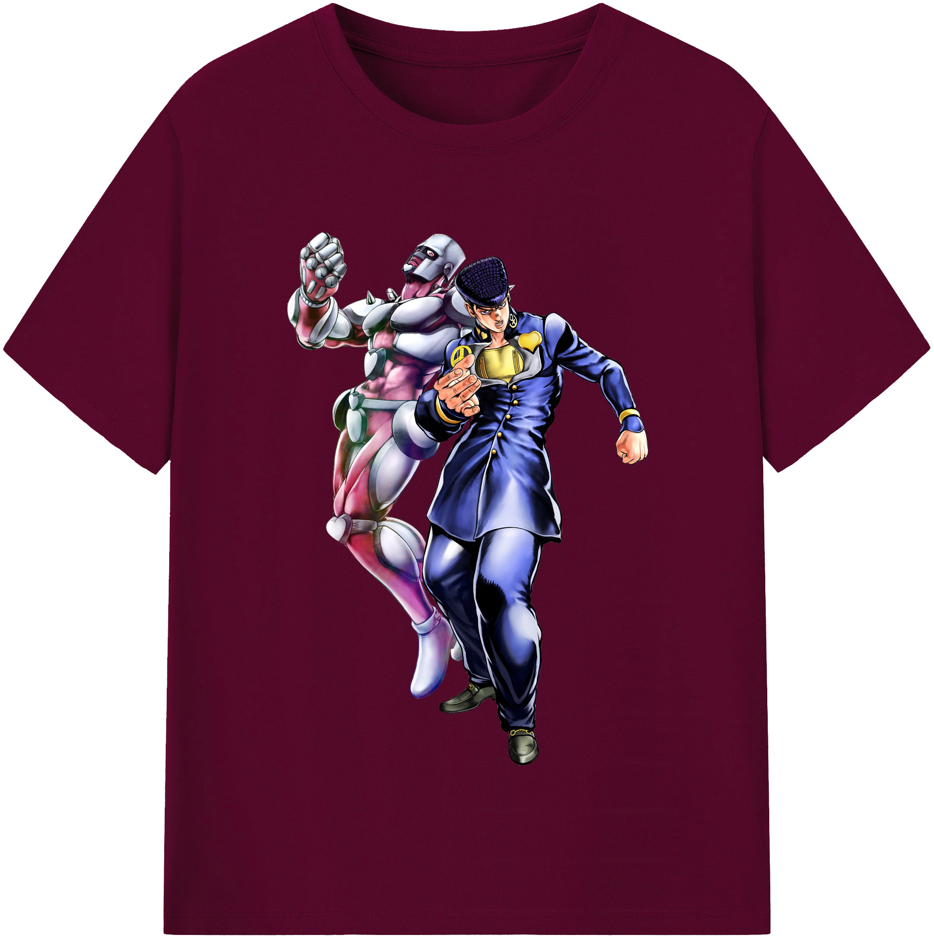 （画像用） ジョジョの奇妙な冒険 ひがしかた じょうすけ JoJo's Bizarre Adventure Higashikata Josuke レディースカジュアルプリントTシャツ（綿100％）